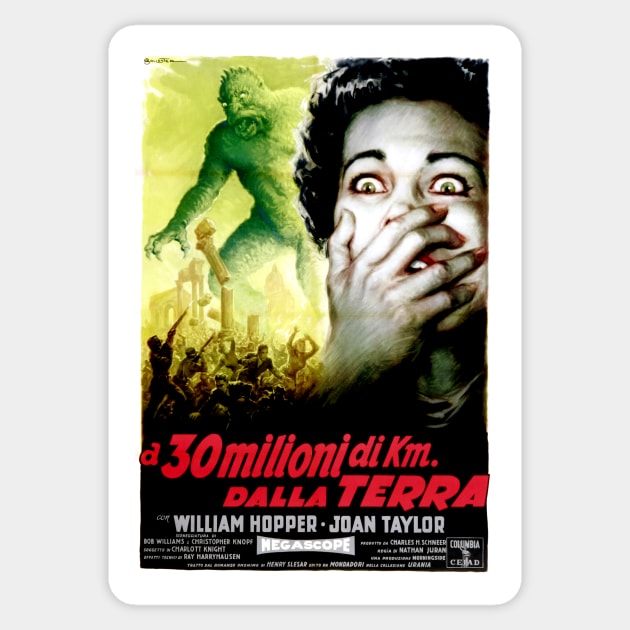 20 Million Miles to the Earth (Italian Poster) Sticker by Scum & Villainy